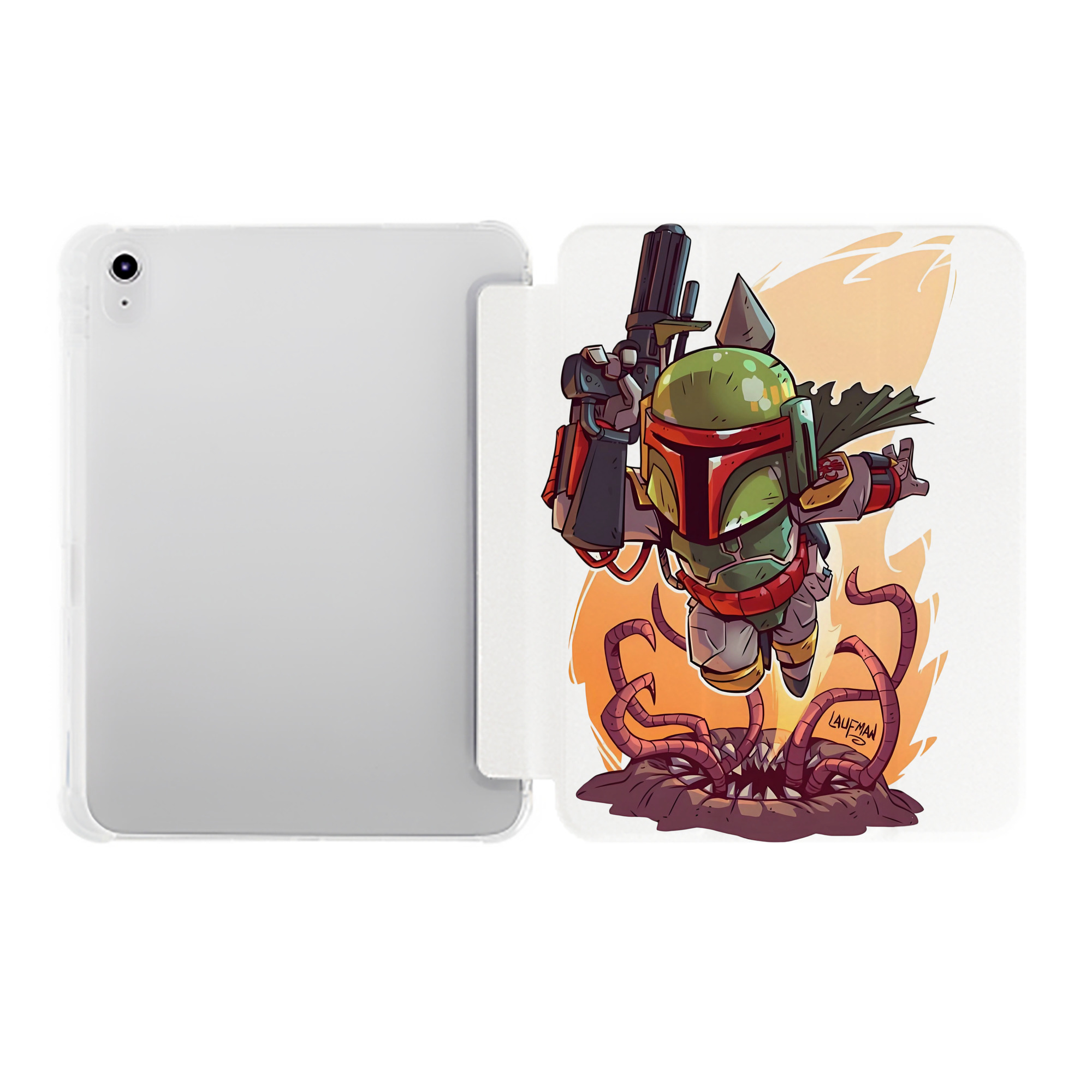 （画像用） スター・ウォーズ Star Wars IPad ケース ペン収納付き 三つ折りスタンド PUレザー×シリコン 対応機種9.5/10.5/10.9インチ